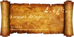 Lengyel Áron névjegykártya